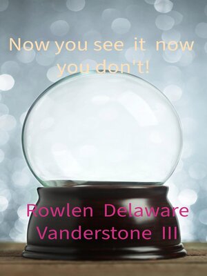 cover image of Now you see it now you Don't.